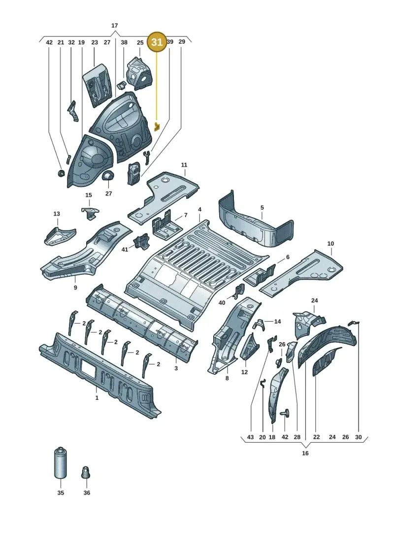 1EA813696 — Audi Q4 Sportback (2021-2022) diagram 89a803015, position 31