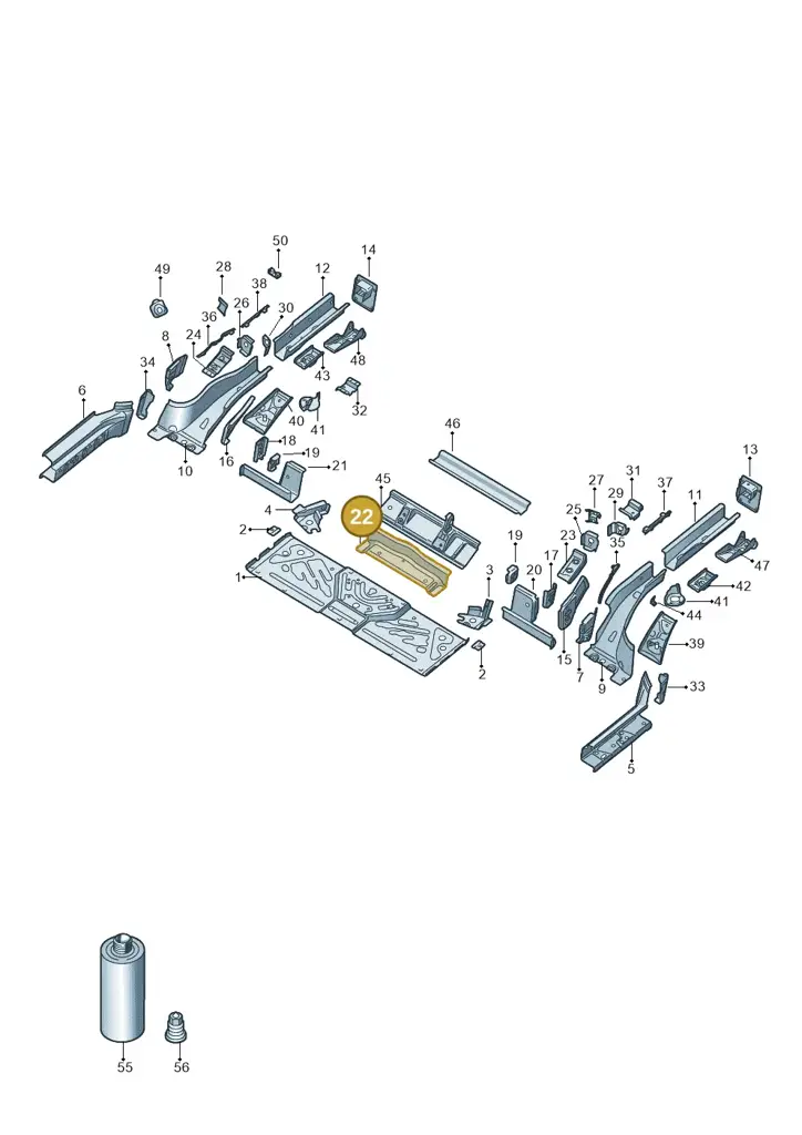 1EA813759 — Audi Q4 Sportback (2021-2022) diagram 89a803020, position 22