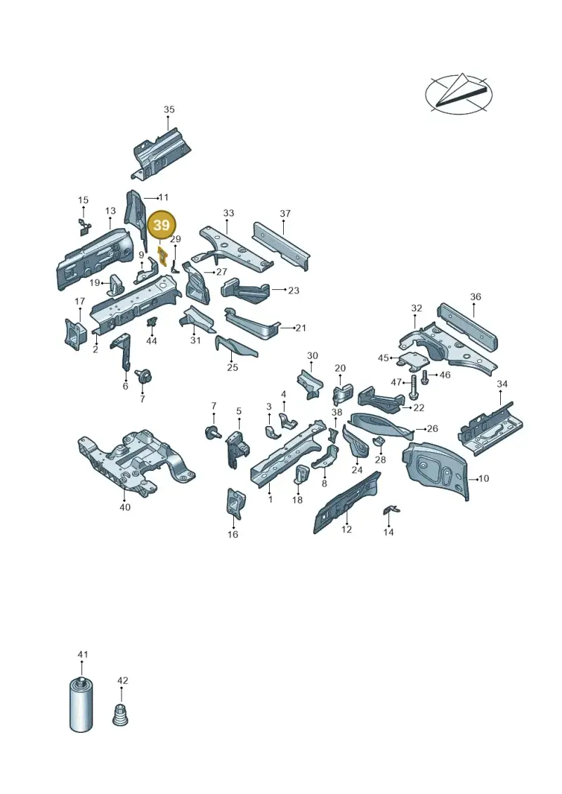 1EA864422 — Audi Q4 Sportback (2021-2022) diagram 89a803000, position 39