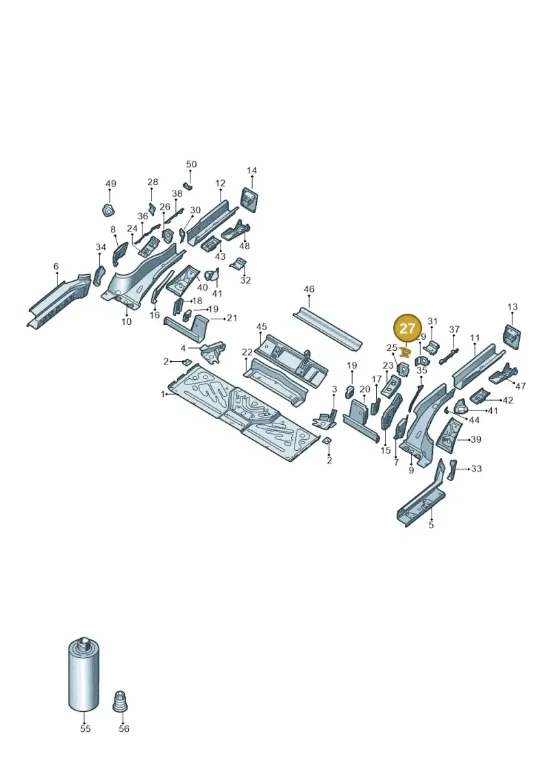 1EA864625 — Audi Q4 Sportback (2021-2022) diagram 89a803020, position 27