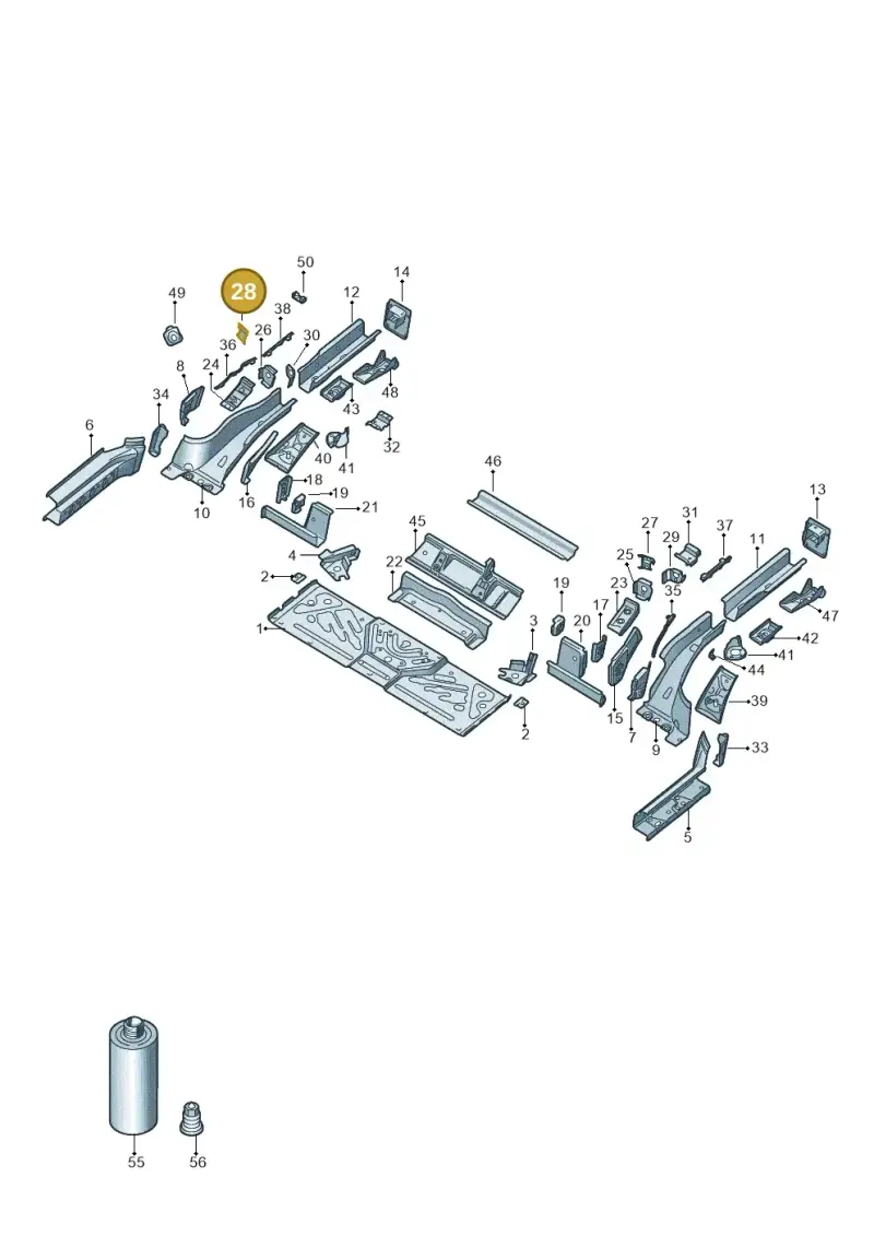1EA864626 — Audi Q4 Sportback (2021-2022) diagram 89a803020, position 28