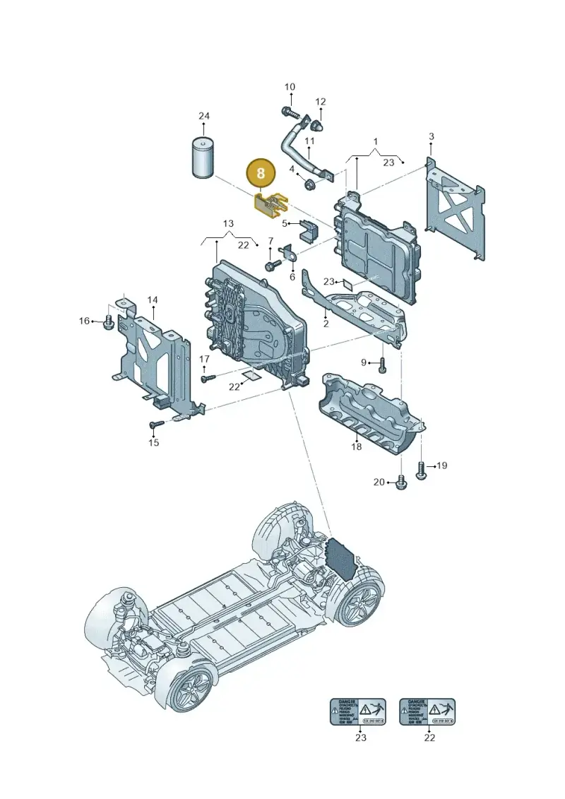 1EA907299B — Audi Q4 Sportback (2022-) diagram 11a909195, position 8