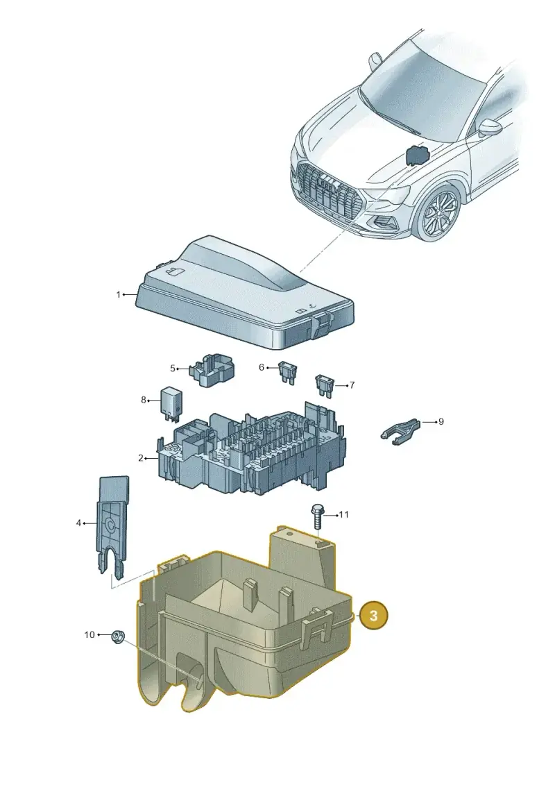 1EA907361A — Audi Q4 Sportback (2021-2022) diagram 89a937100, position 3