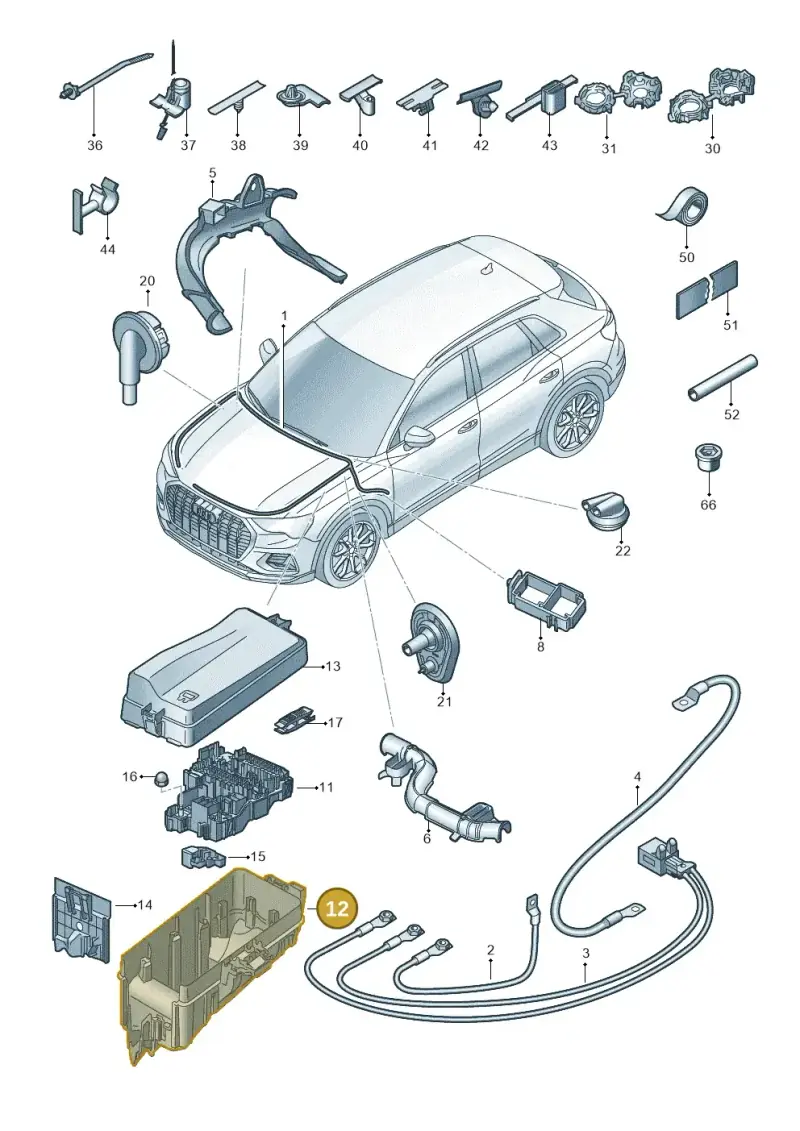 1EA907361A — Audi Q4 Sportback (2022-) diagram 89a971850, position 12