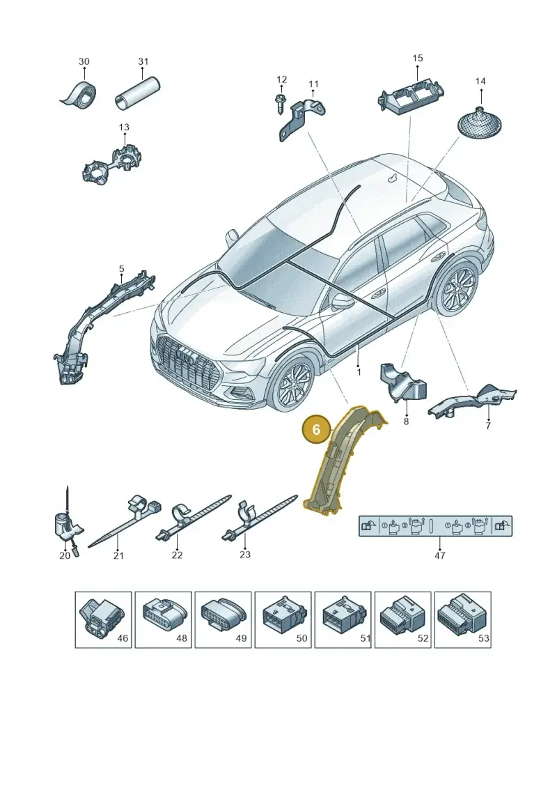 1EA971445 — Audi Q4 Sportback (2021-2022) diagram 89a971950, position 6