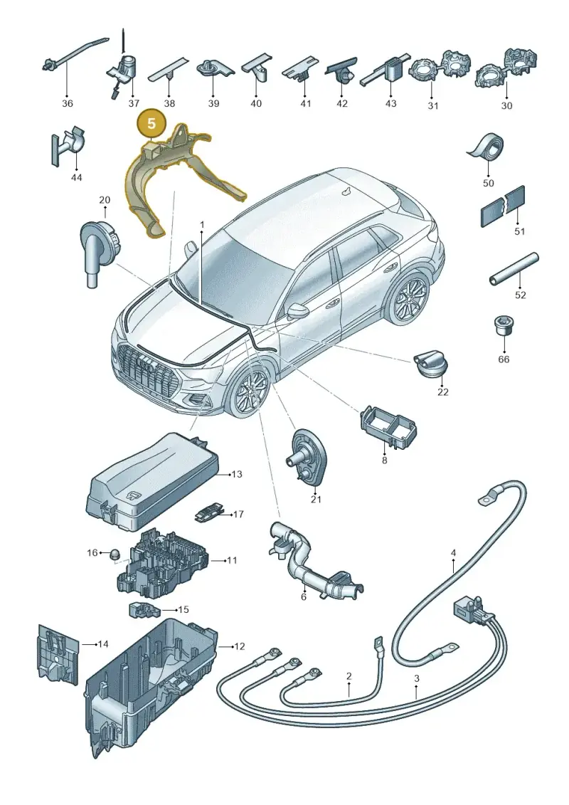 1EA971615P — Audi Q4 Sportback (2021-2022) diagram 89a971850, position 5