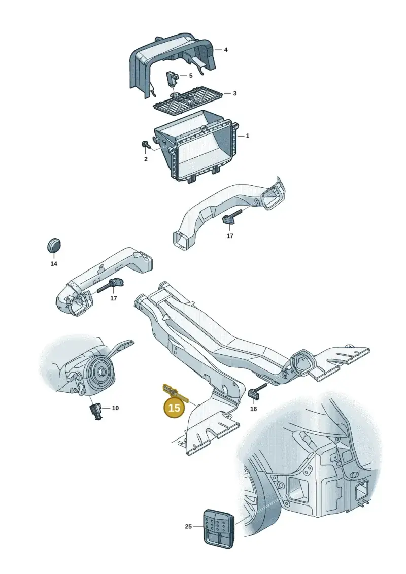 1EE907543 — Audi Q6 e-tron (2023-) diagram f5s819100, position 15