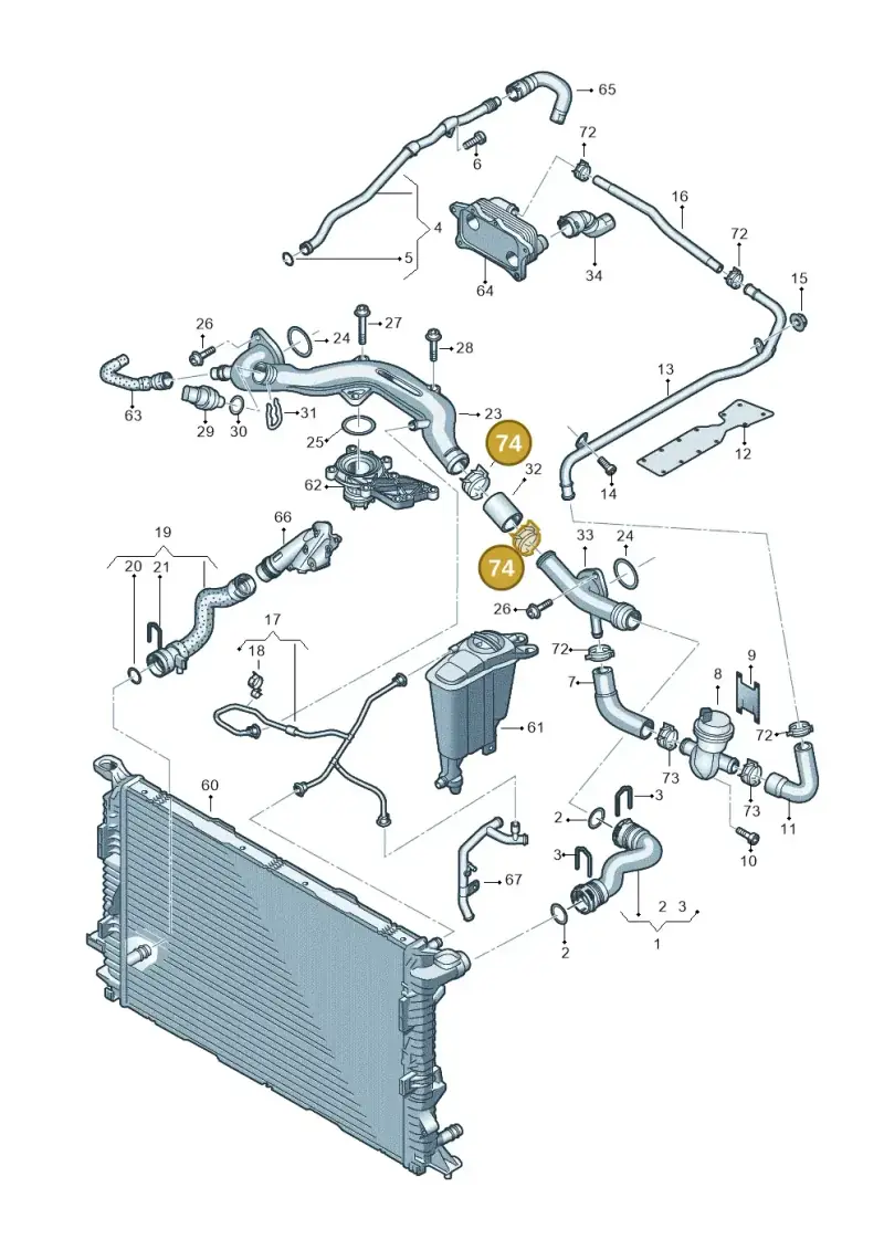 1H0145917A — Audi A5 Sportback (2011-2017) diagram 736121630, position 74
