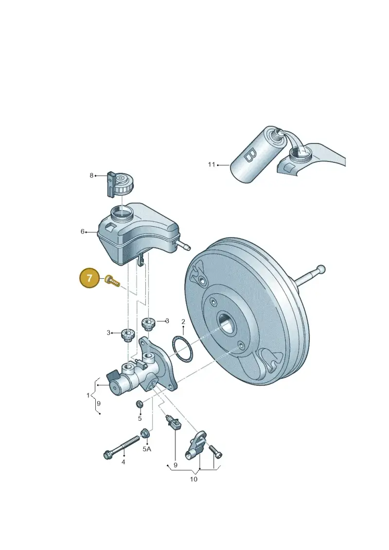 1H0611037 — Audi A1 Sportback (2014-2018) diagram 460611100, position 7