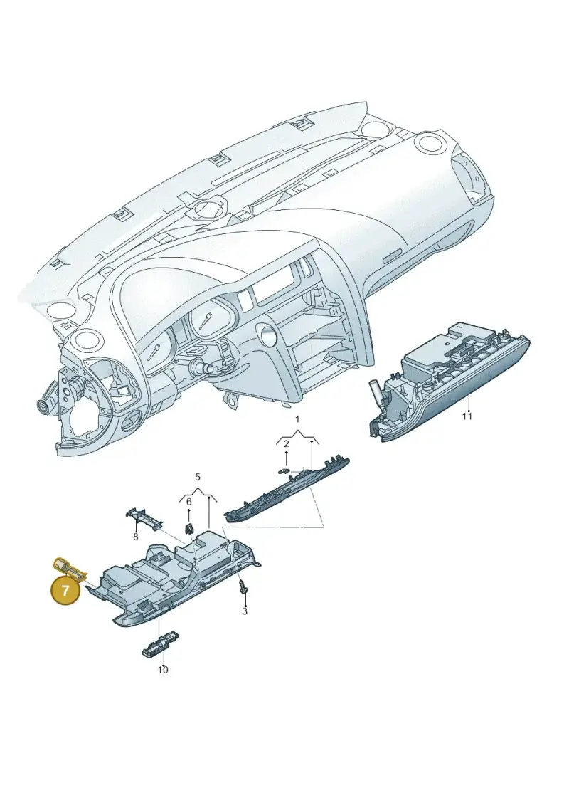 1H0937083 — Audi Q7 qu. 3.0 TDI (2009-2015) diagram 493863100, position 7