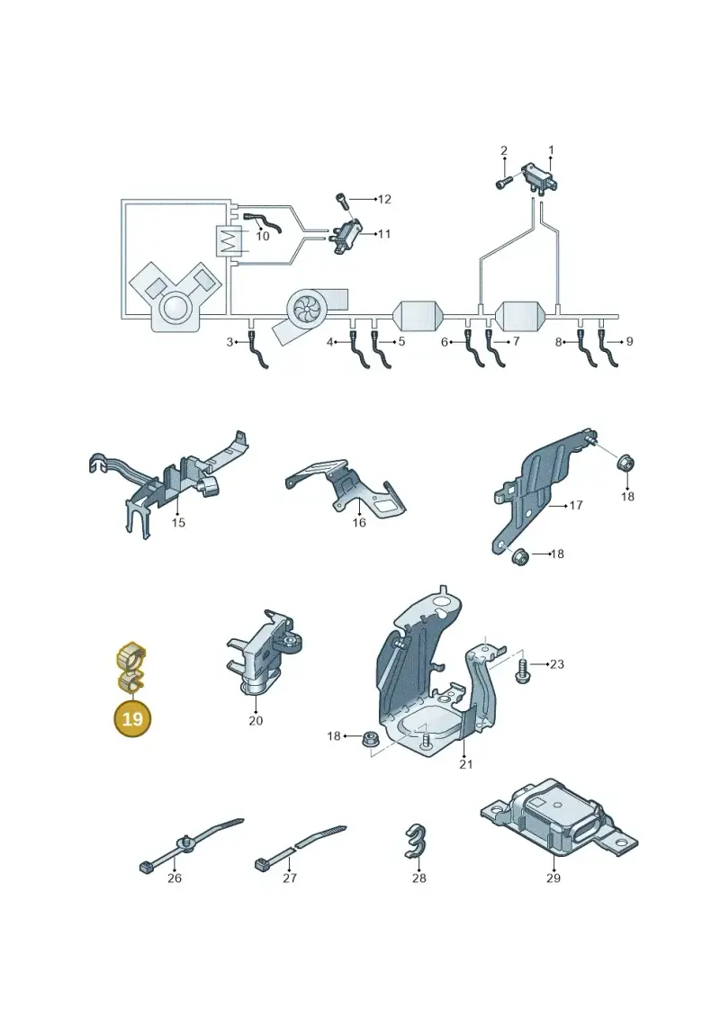 1H0971939E — Audi Q8 Quattro 3,0 (2018-) diagram 429906100, position 19