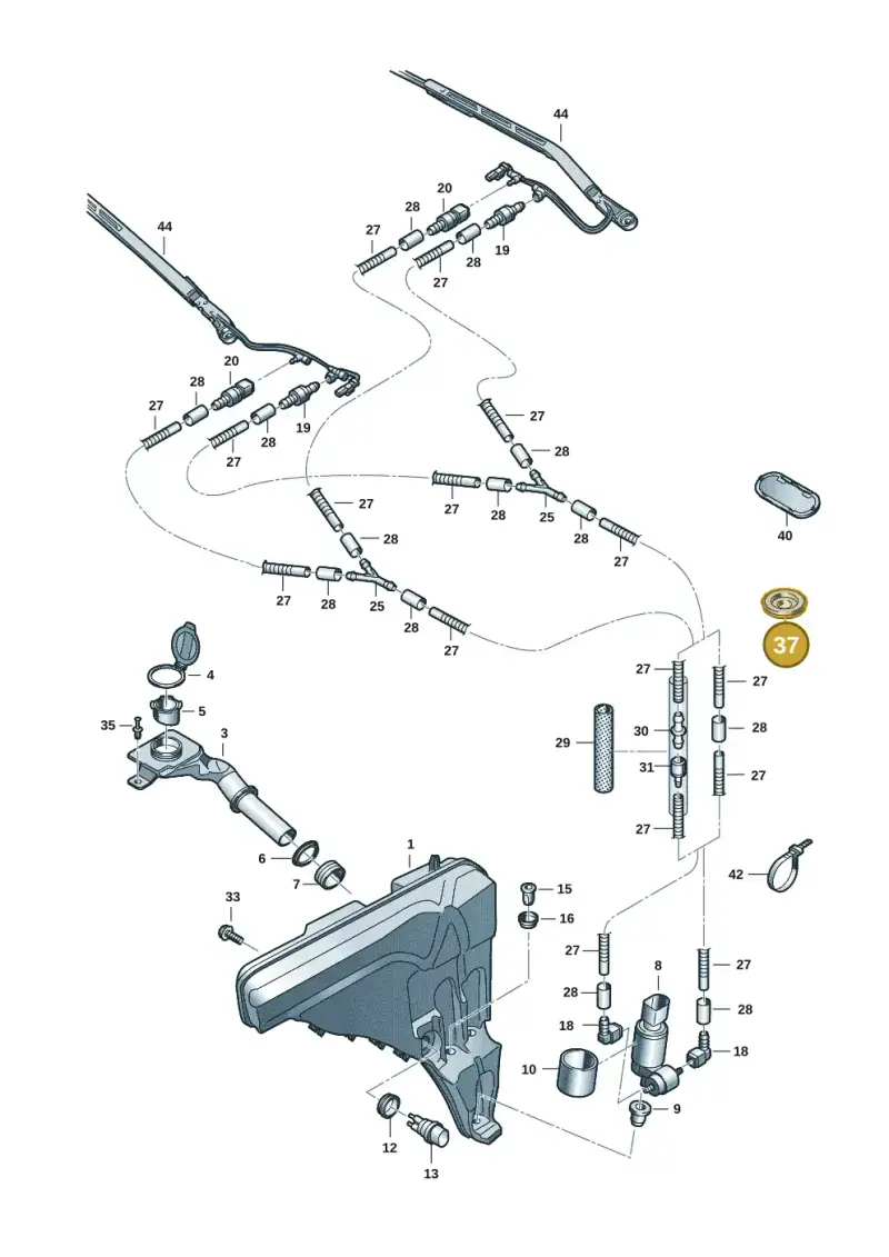 1H4971908A — Audi Q7 qu. 3.0 TDI (2015-2019) diagram 429955015, position 37