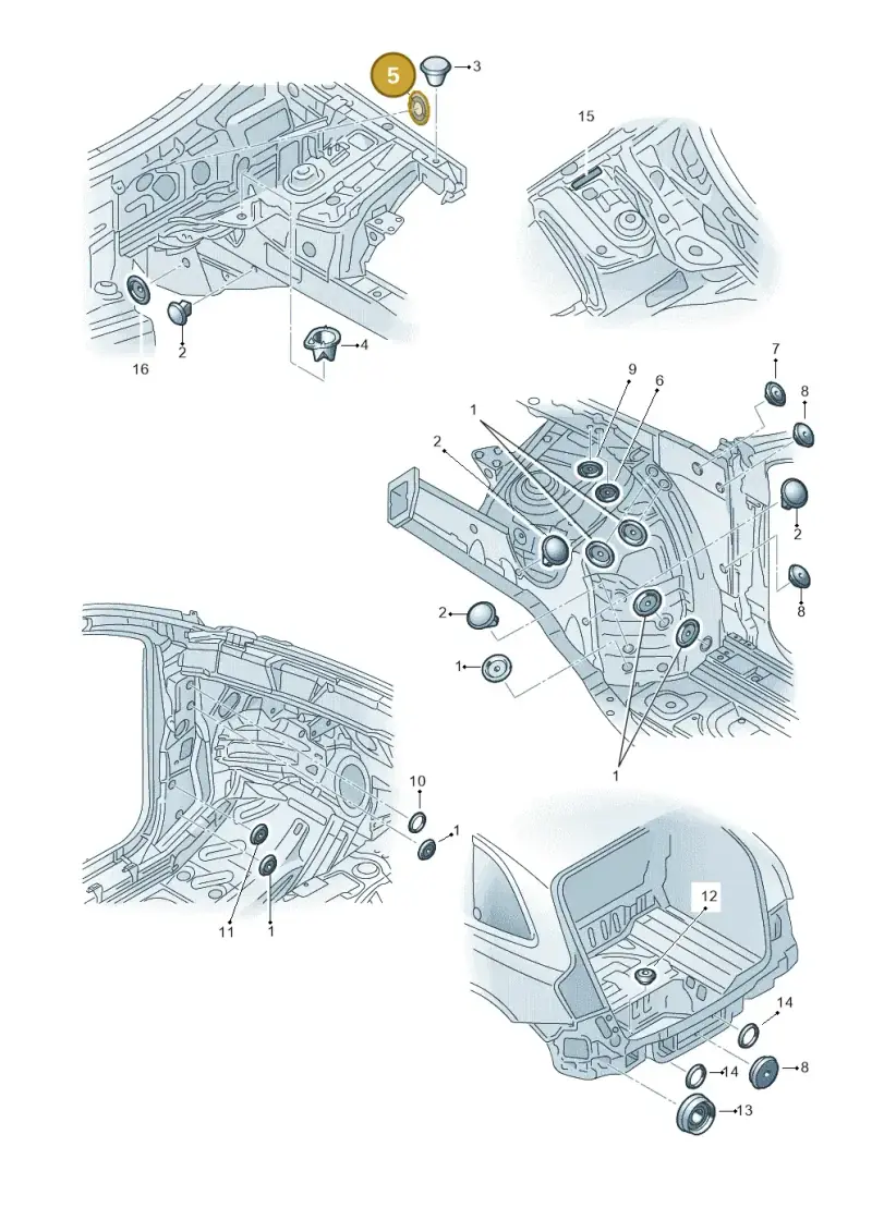 1H4971908A — Audi Q5 qu. 2.0 TDI (2012-2017) diagram 647803350, position 5