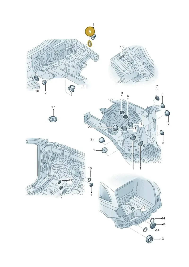 1H4971908A — Audi Q5 qu. 2.0 (2009-2018) diagram 687803035, position 5