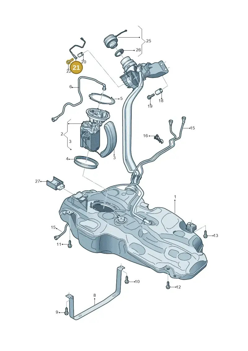 1H9201142B — Audi A1 sportback 1.0 (2018-) diagram 592201000, position 21
