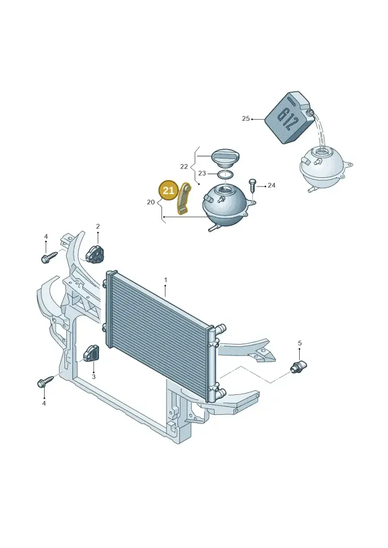 1J0121422 — Audi TT Coupe/Roadster (2002-2006) diagram 278121700, position 21