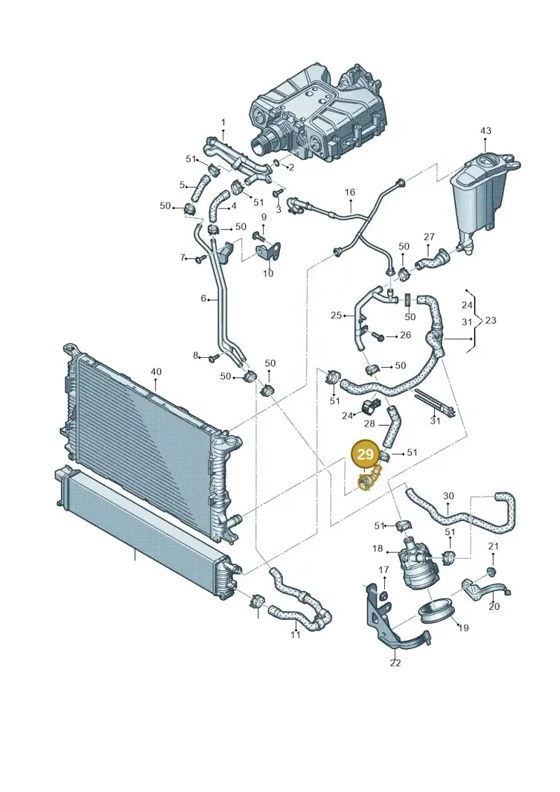 1J0122291D — Audi A5 Sportback (2011-2017) diagram 724121620, position 29