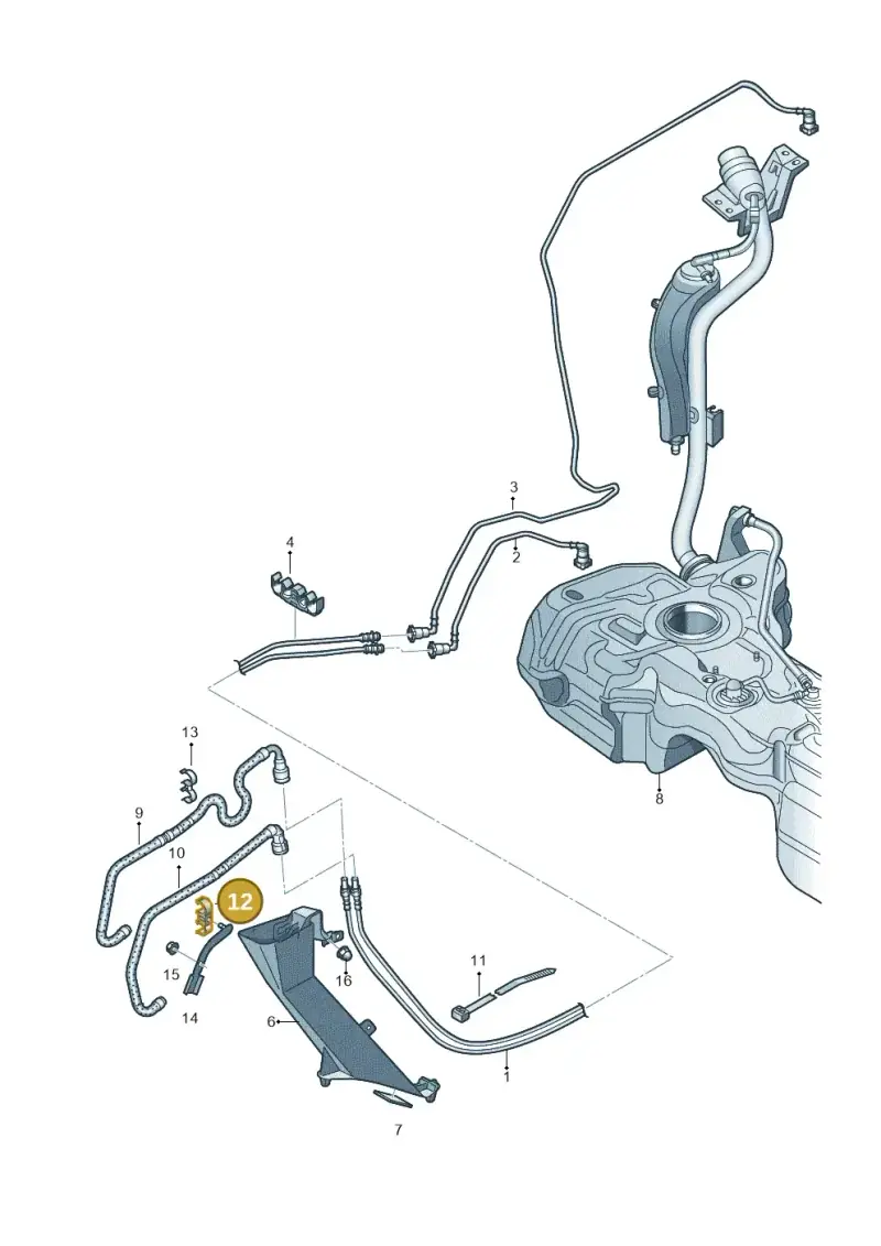 1J0130325 — Audi RSQ3 qu. 2.5 (2013-2018) diagram 764201400, position 12