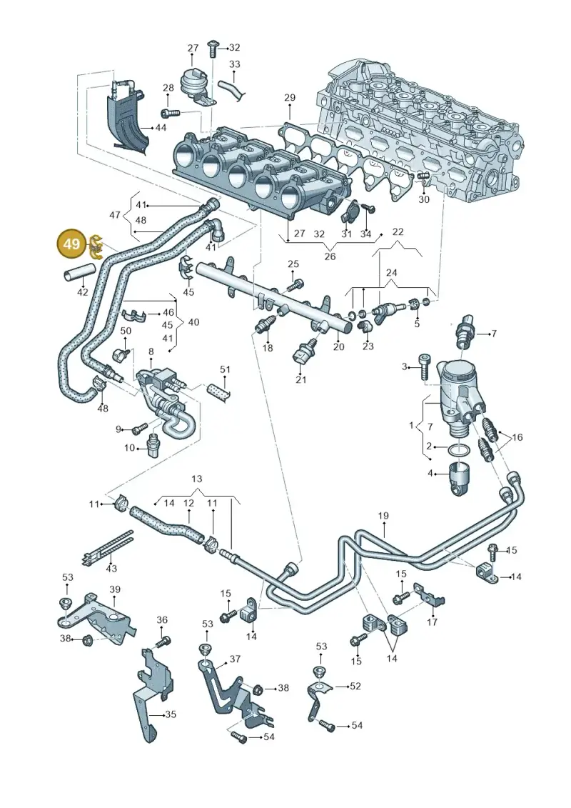 1J0130325 — Audi RS3 Sportback (2015-2016) diagram 858133340, position 49
