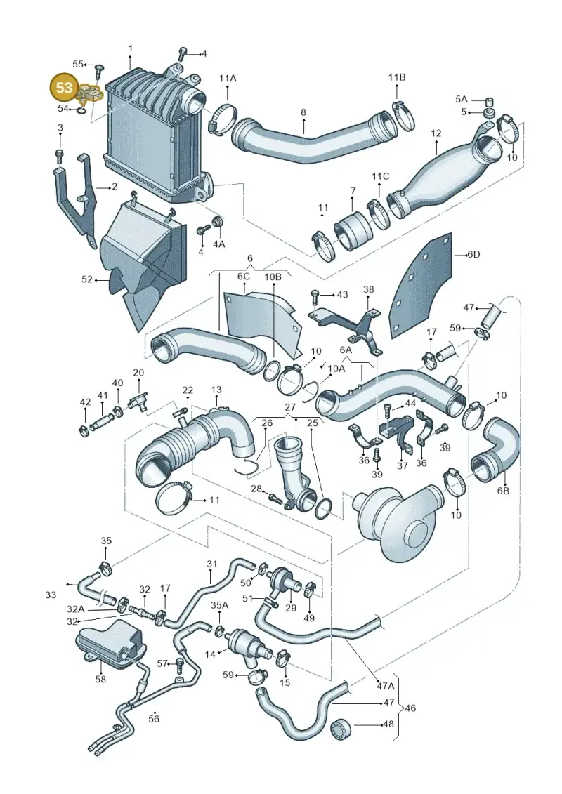 1J0145863C — Audi A3-BRASIL. (2000-2005) diagram 194145750, position 53