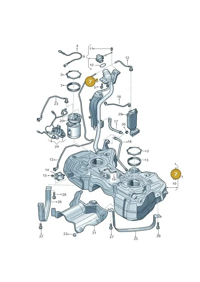 1J0201048C — Audi Q3 1.4 (2016-) diagram 728201100, position 7