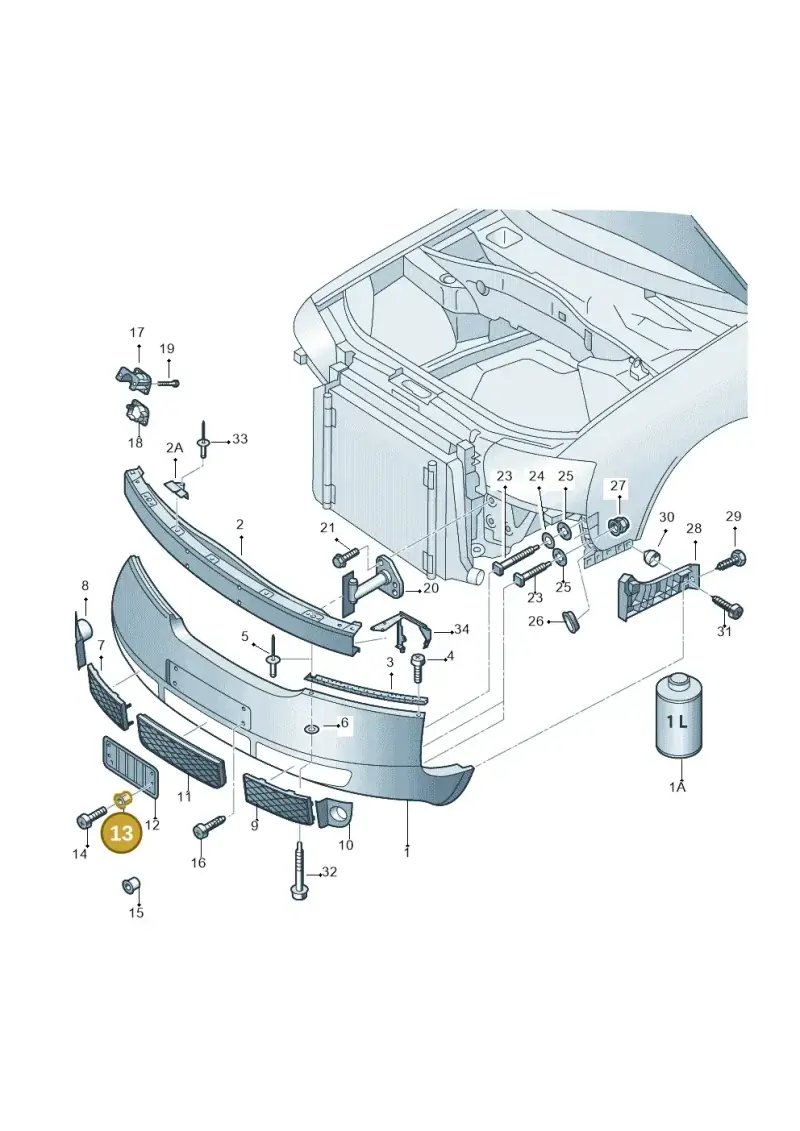 1J0201969 — Audi RS6 qu. (2003-2004) diagram 290807000, position 13