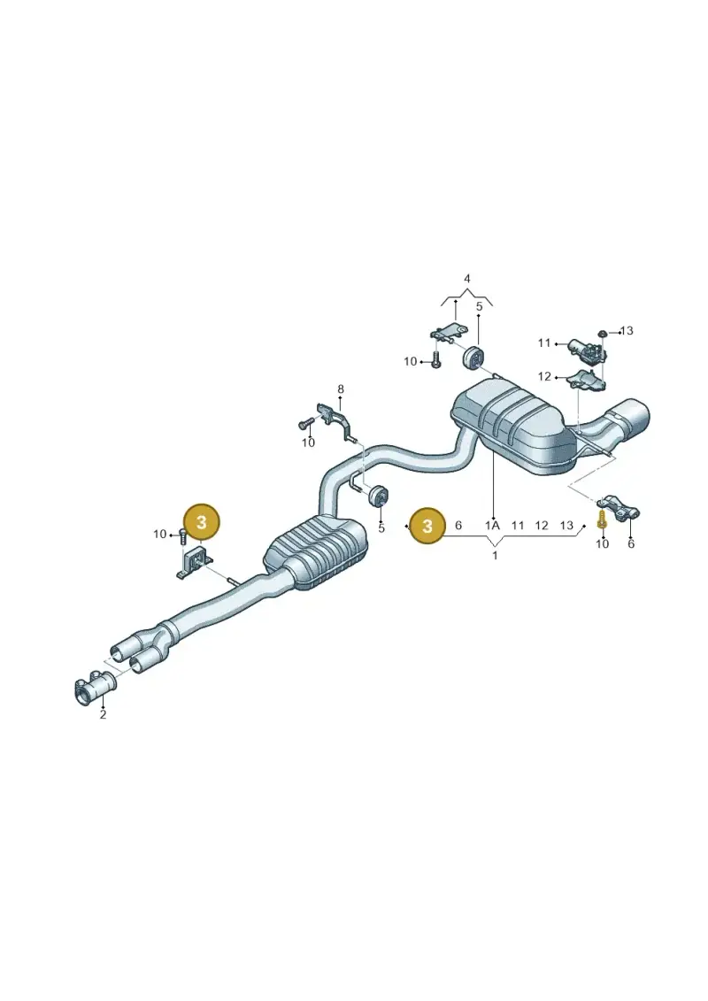 1J0253144G — Audi RSQ3 qu. 2.5 (2013-2018) diagram 764253950, position 3