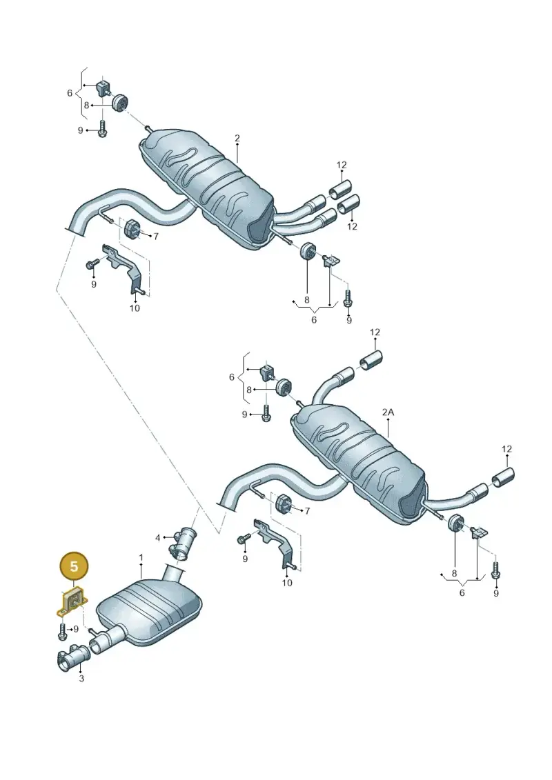 1J0253144G — Audi Q3 2.0 TDI (2014-2019) diagram 855253870, position 5
