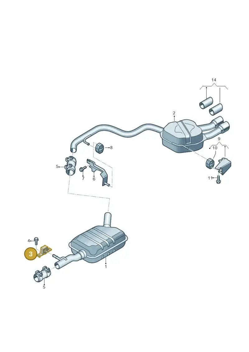 1J0253144G — Audi Q3 2.0 TDI (2014-2019) diagram 855253950, position 3