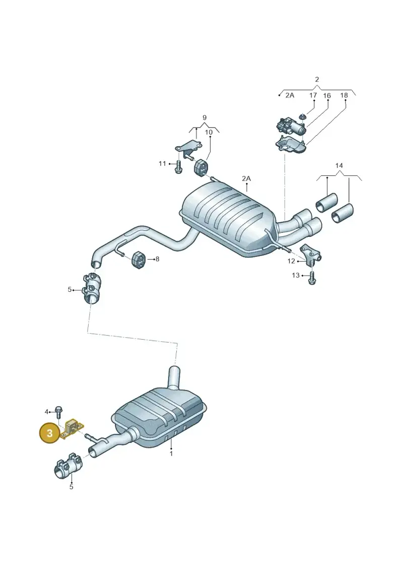 1J0253144G — Audi Q3 1.4 (2016-) diagram 855253840, position 3