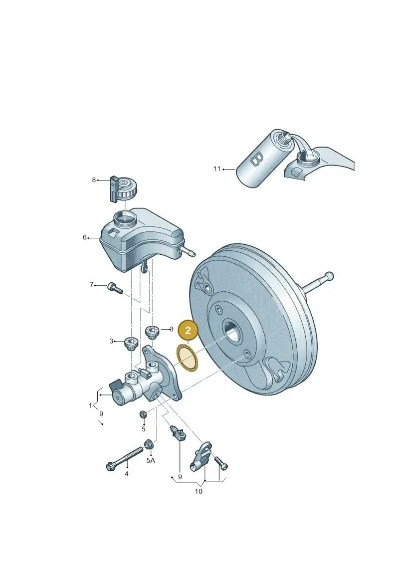 1J0611243A — Audi A1 Sportback (2014-2018) diagram 460611100, position 2