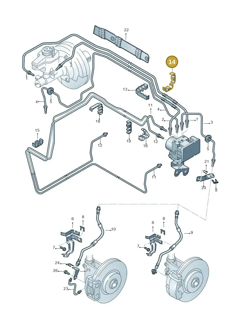 1J0611797L — Audi TTS Coupe 2.0 (2010-2014) diagram 609611250, position 14