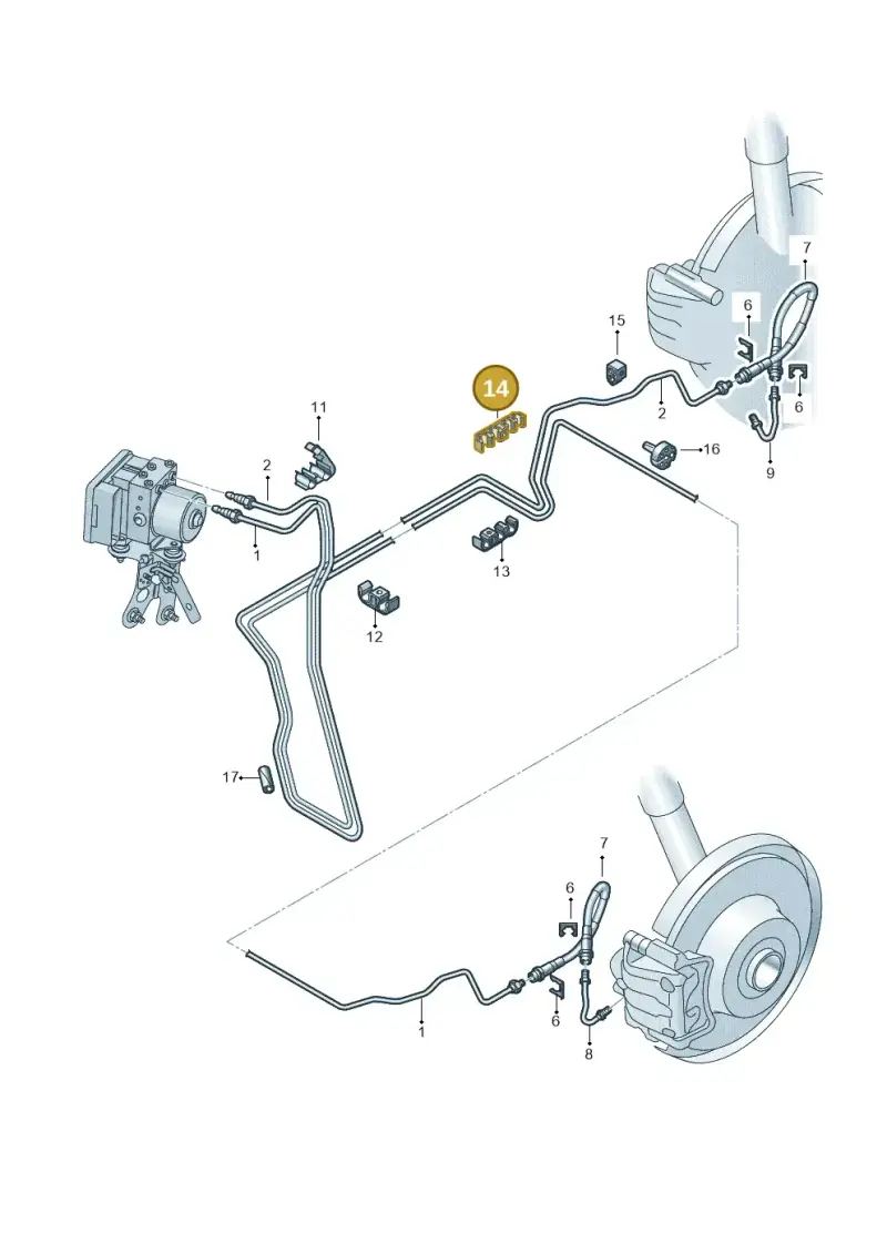 1J0611797M — Audi TTS Coupe 2.0 (2010-2014) diagram 609611300, position 14