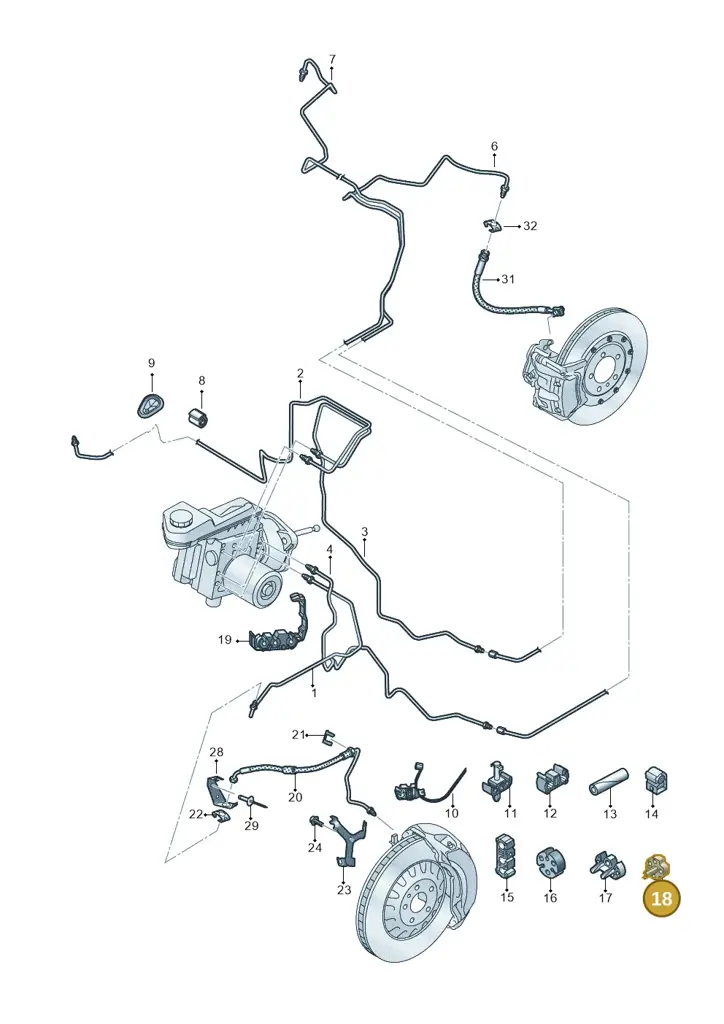 1J0611853 — Audi A5 Limo 2.0 (2024-) diagram 8wk611020, position 18