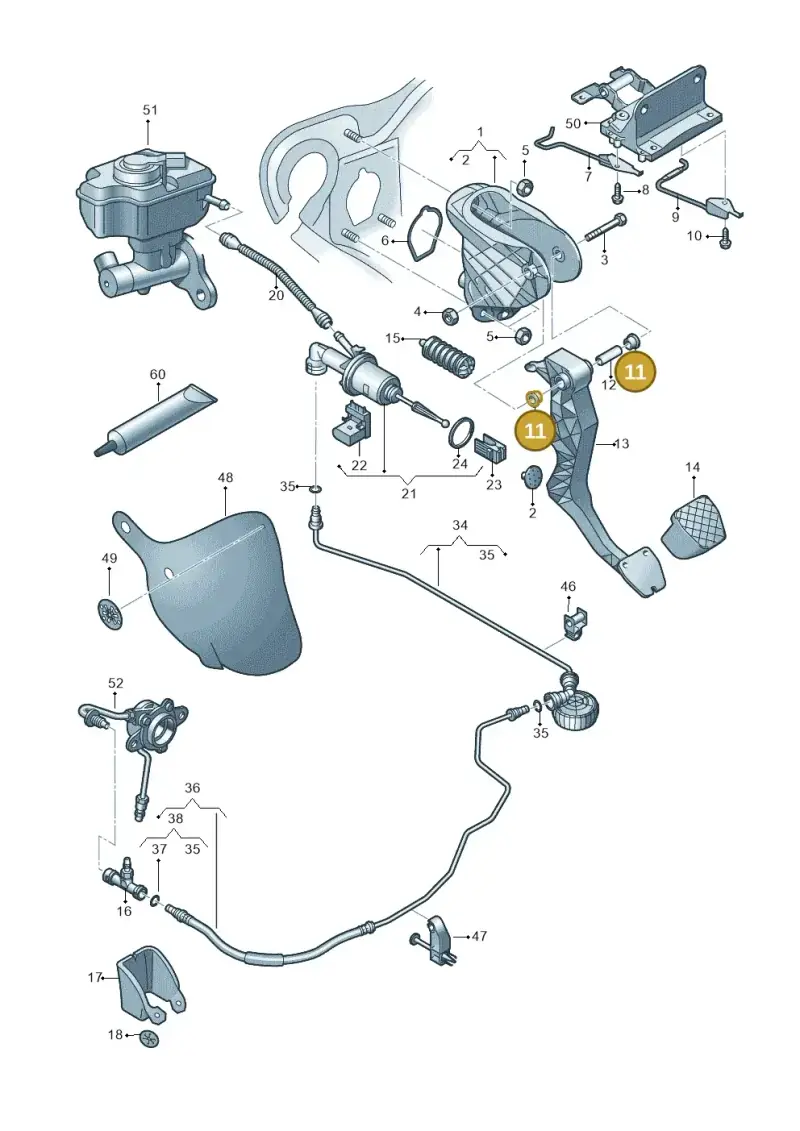 1J0721153A — Audi Q3 2.0 TDI (2014-2019) diagram 855721300, position 11