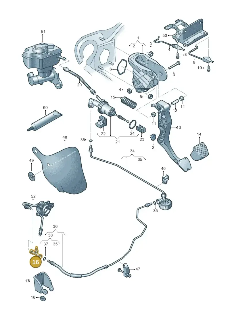 1J0721468E — Audi Q3 2.0 TDI (2014-2019) diagram 855721300, position 16