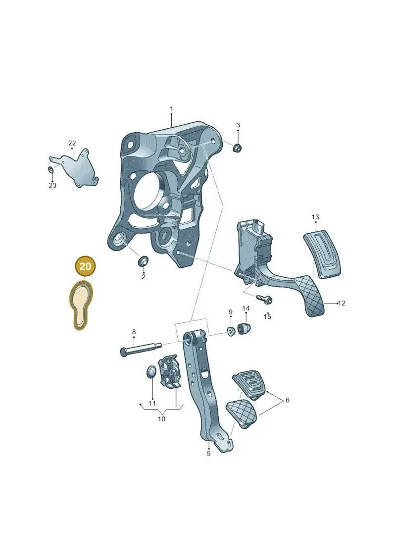 1J0723753A — Audi A1 sportback 1.0 (2018-) diagram 592721700, position 20