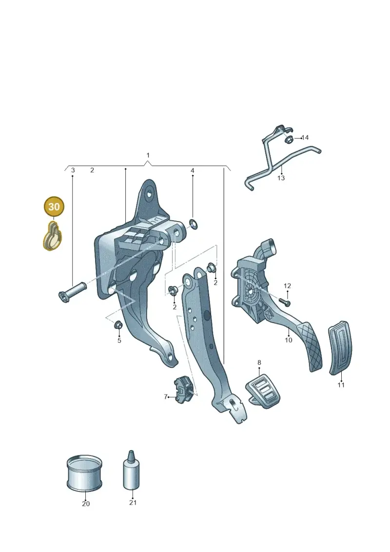1J0723753A — Audi A1 Sportback (2014-2018) diagram 792721600, position 30