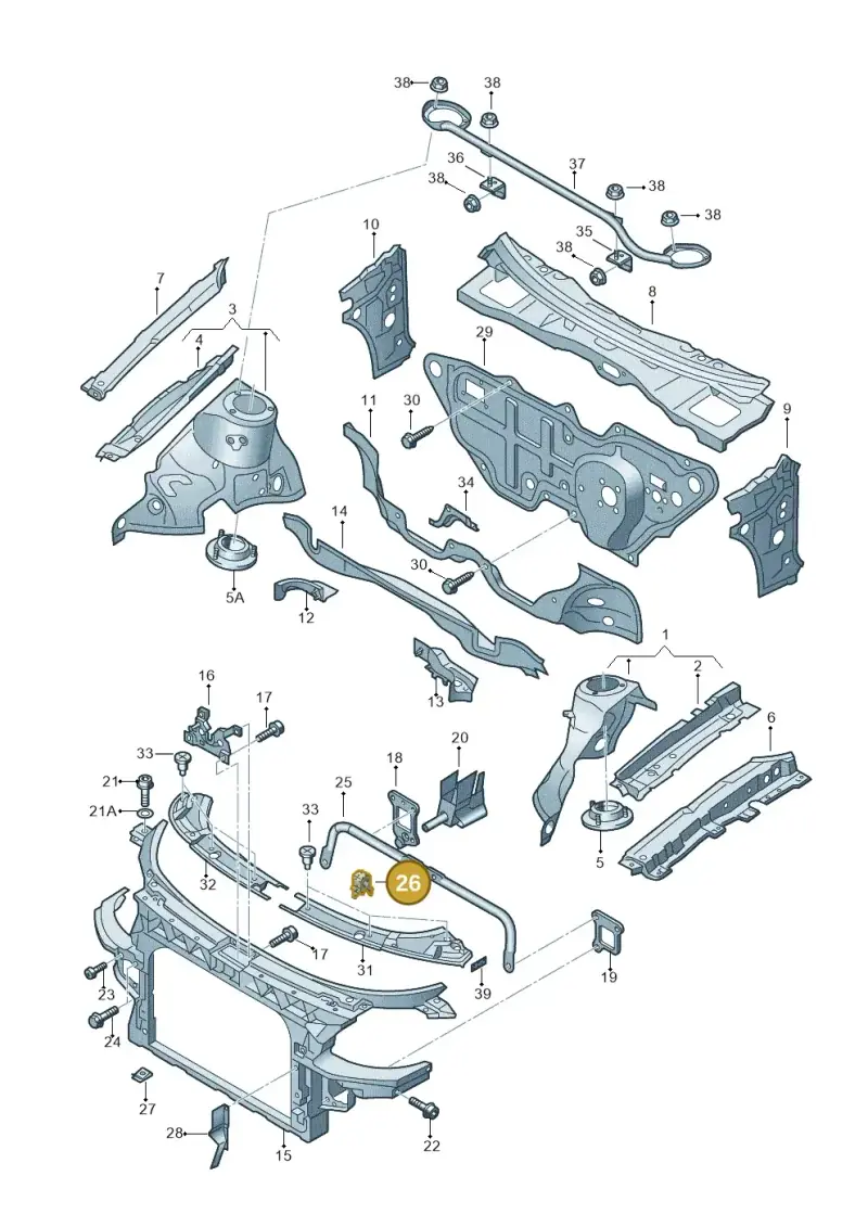 1J0806155D — Audi TT Coupe/Roadster (2002-2006) diagram 229805000, position 26
