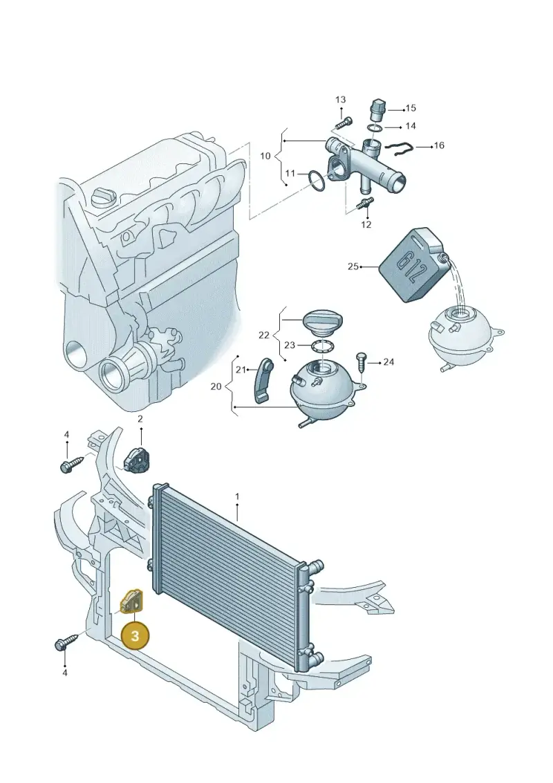 1J0806157F — Audi TT Coupe/Roadster (2002-2006) diagram 229121750, position 3