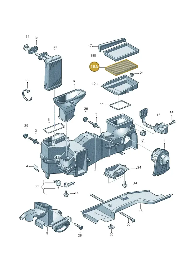1J0819644A — Audi TT Coupe/Roadster (2002-2006) diagram 194819200, position 18A
