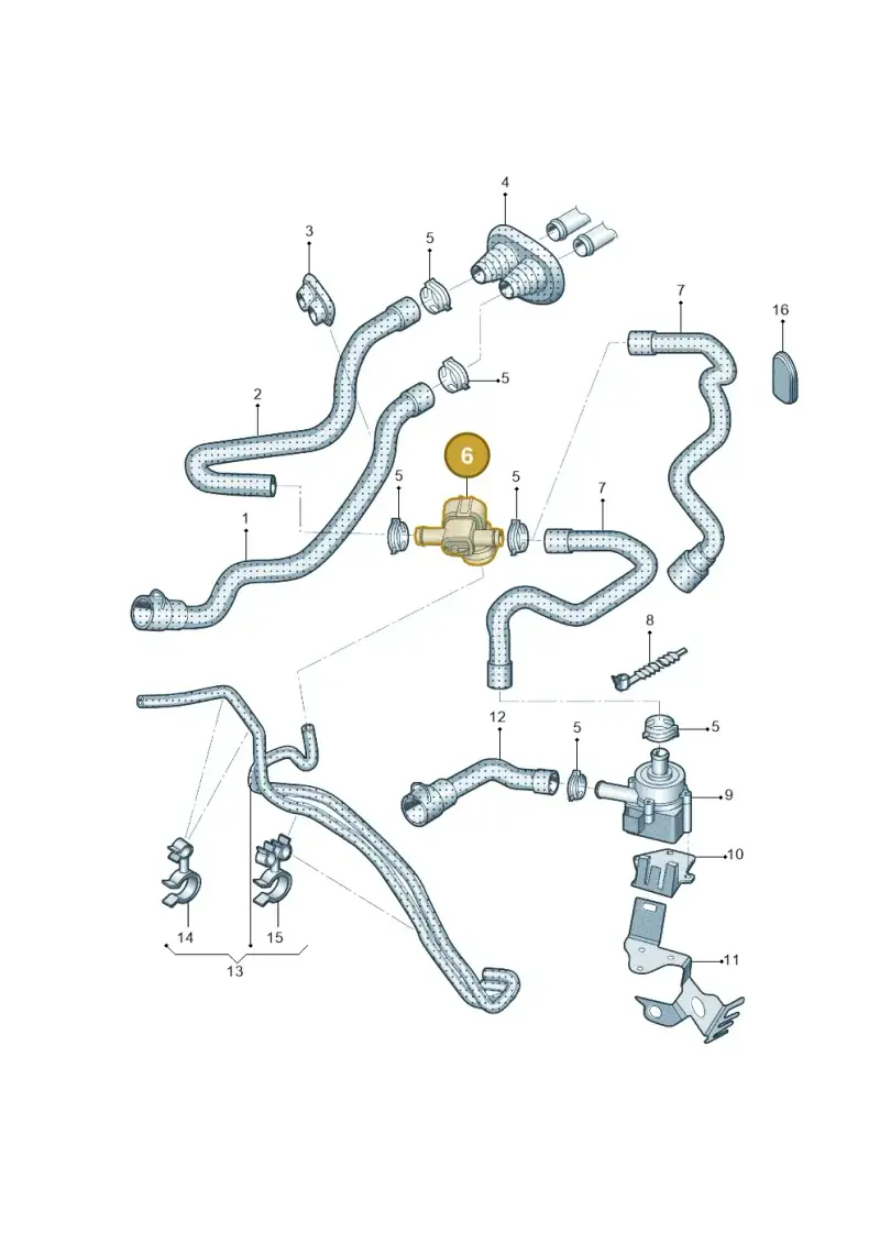 1J0819809 — Audi Q5 qu. 2.0 (2009-2018) diagram 687819045, position 6
