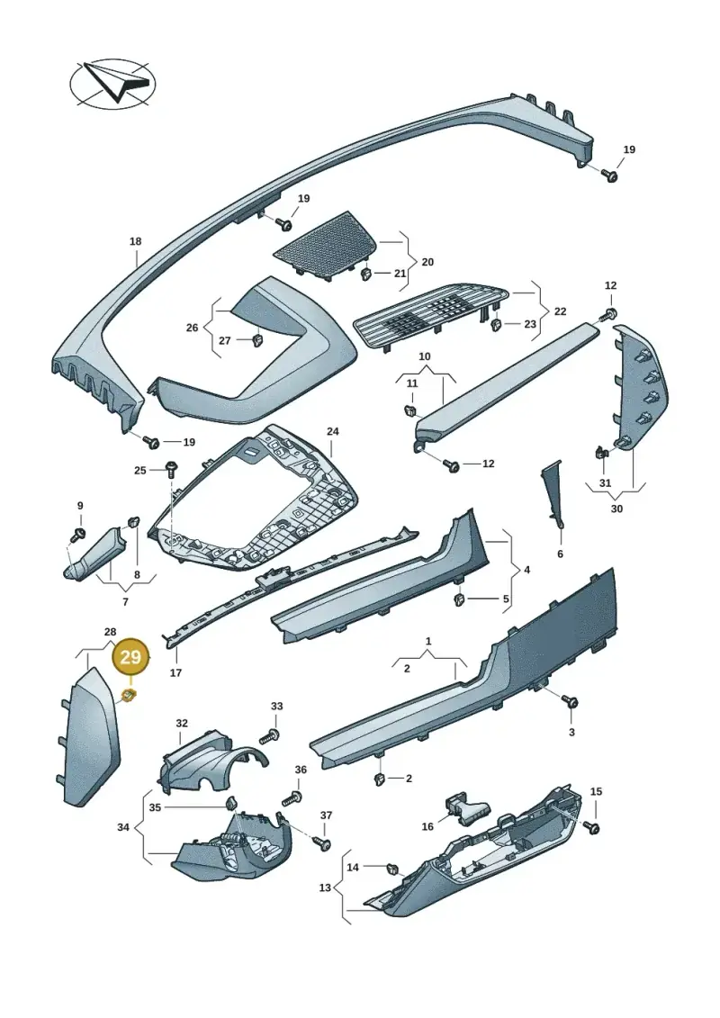 1J0858137B — Audi Q6 e-tron (2023-) diagram f5s857150, position 29