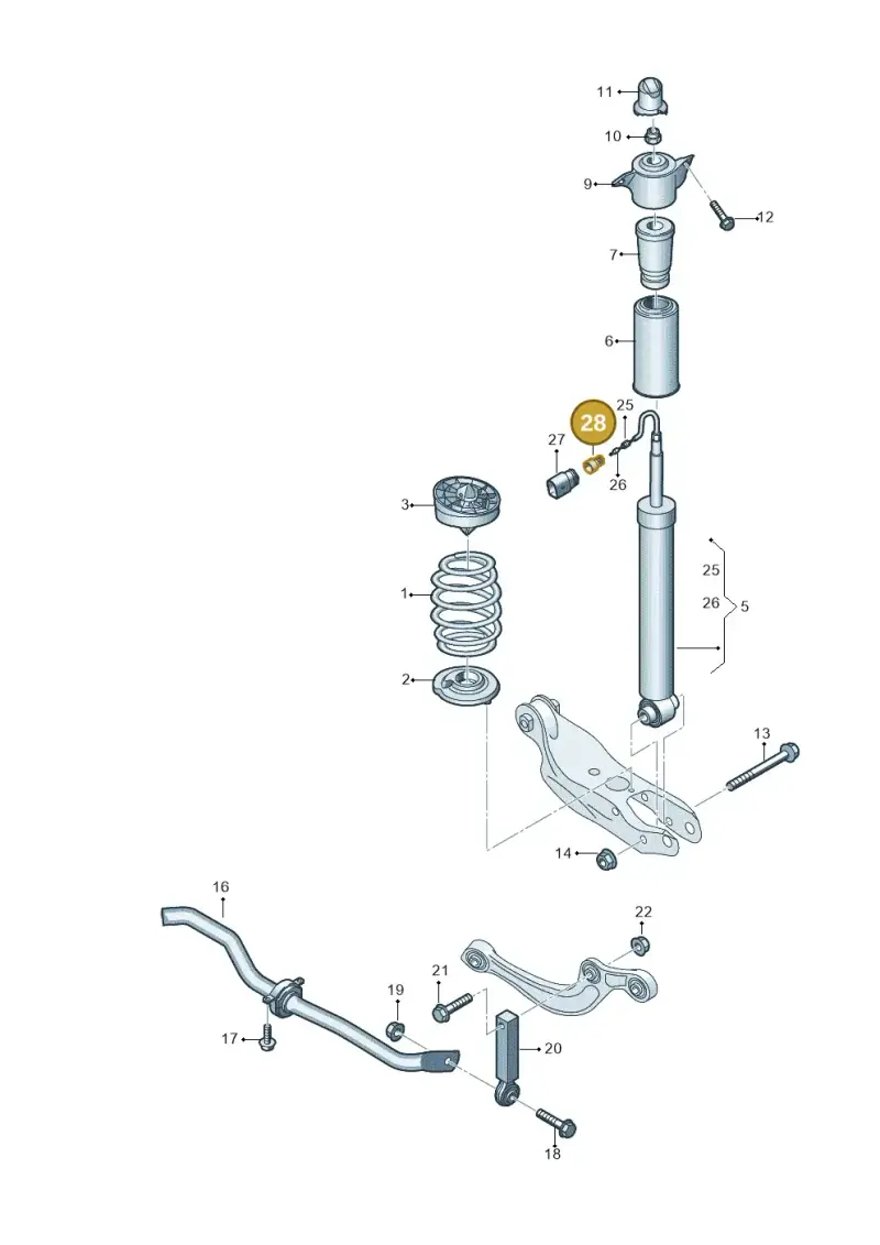 1J0906102 — Audi A5 Limo 2.0 (2024-) diagram 849511040, position 28