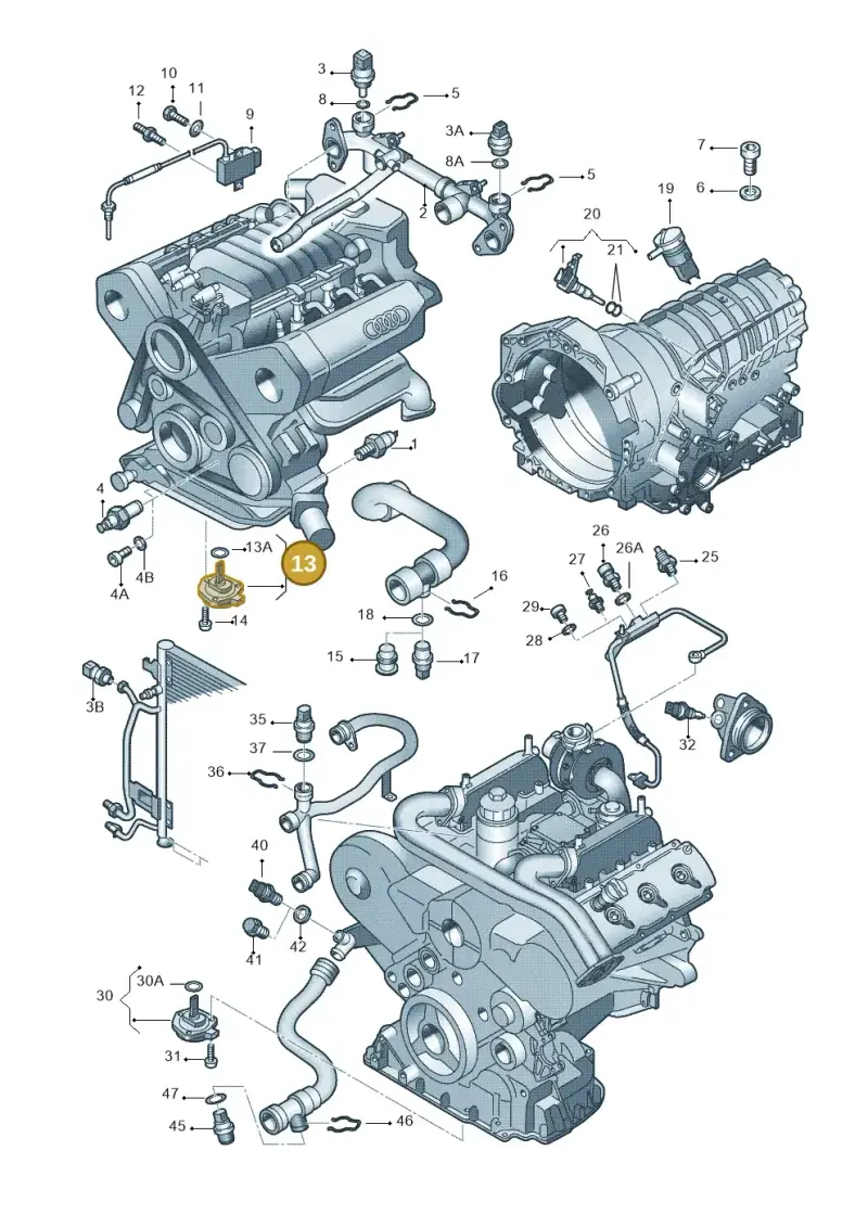 1J0907660B — Audi A4/S4/Av./qu.     05> (2005-) diagram 260919700, position 13