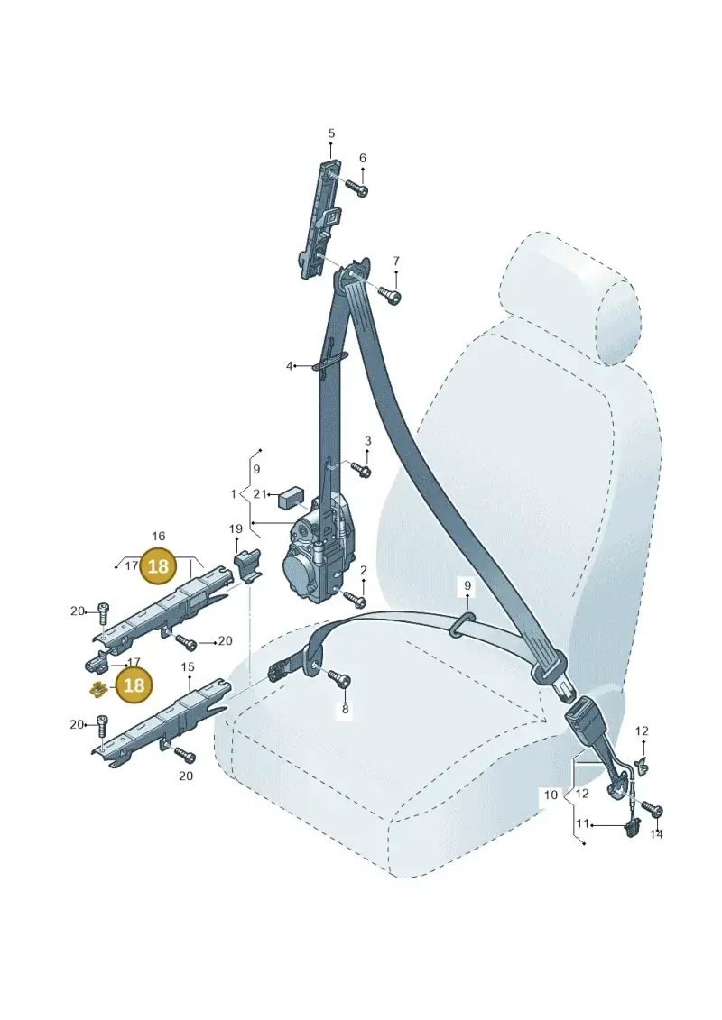 1J0937510A — Audi RS6 Avant (2019-) diagram 435857600, position 18
