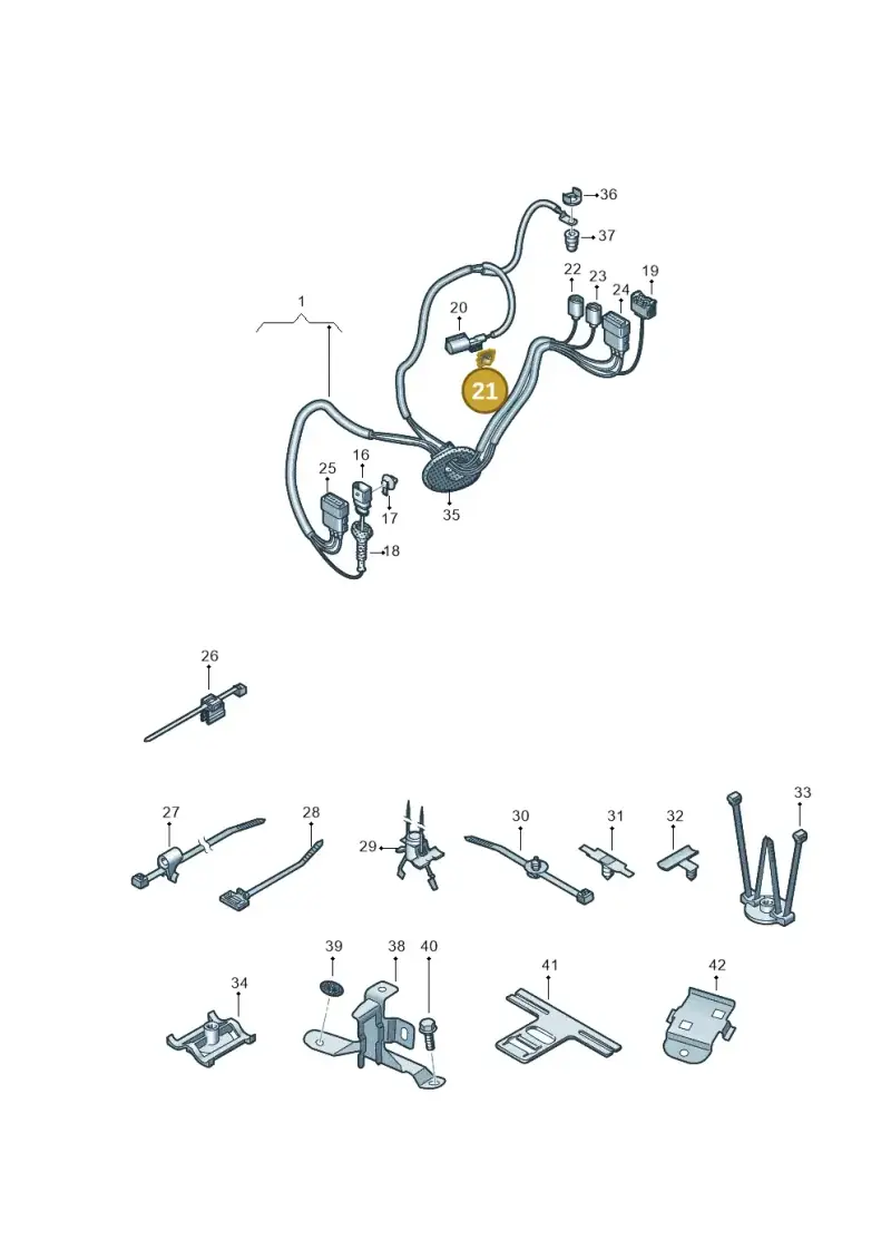 1J0937510A — Audi RS Q8 Quattro (2019-) diagram 595972040, position 21