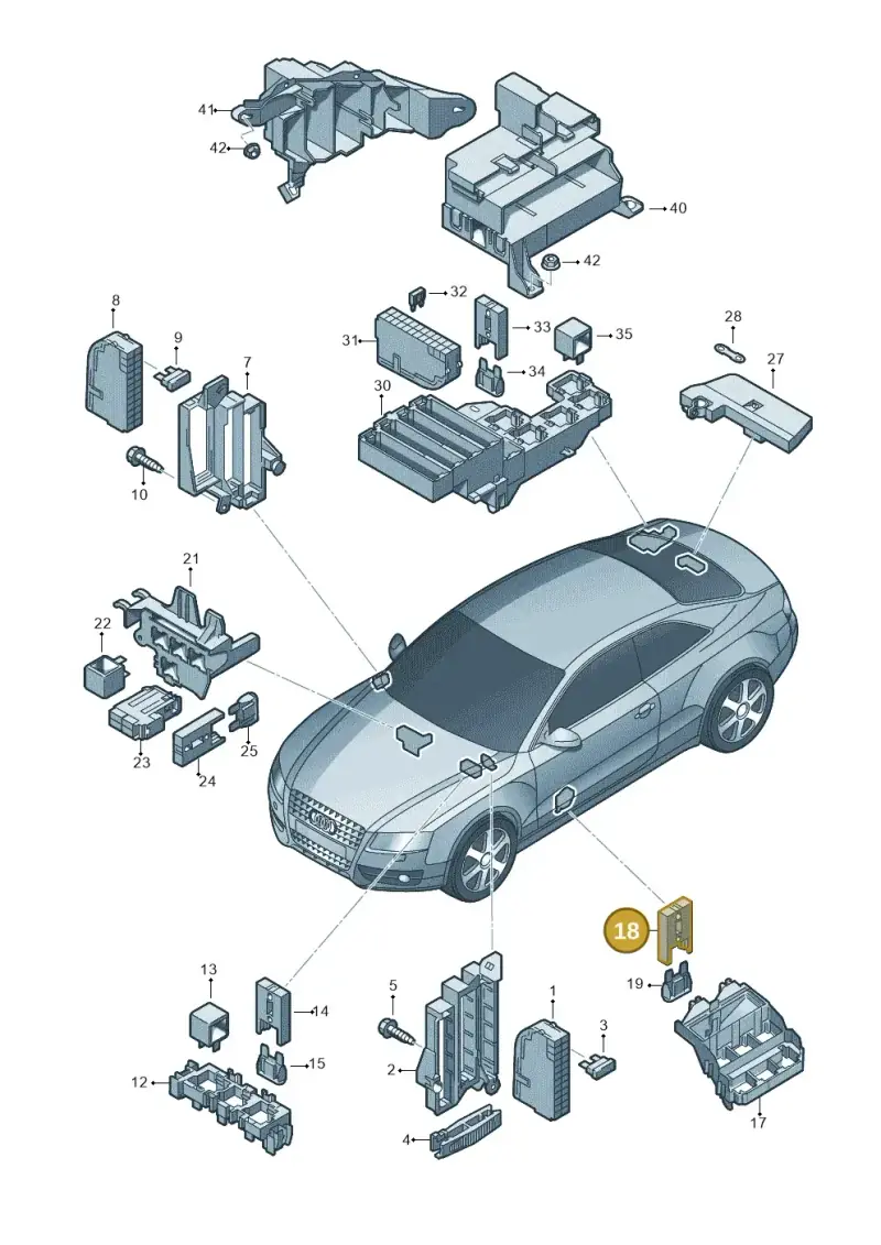 1J0937530 — Audi A5 Sportback (2011-2017) diagram 620937000, position 18
