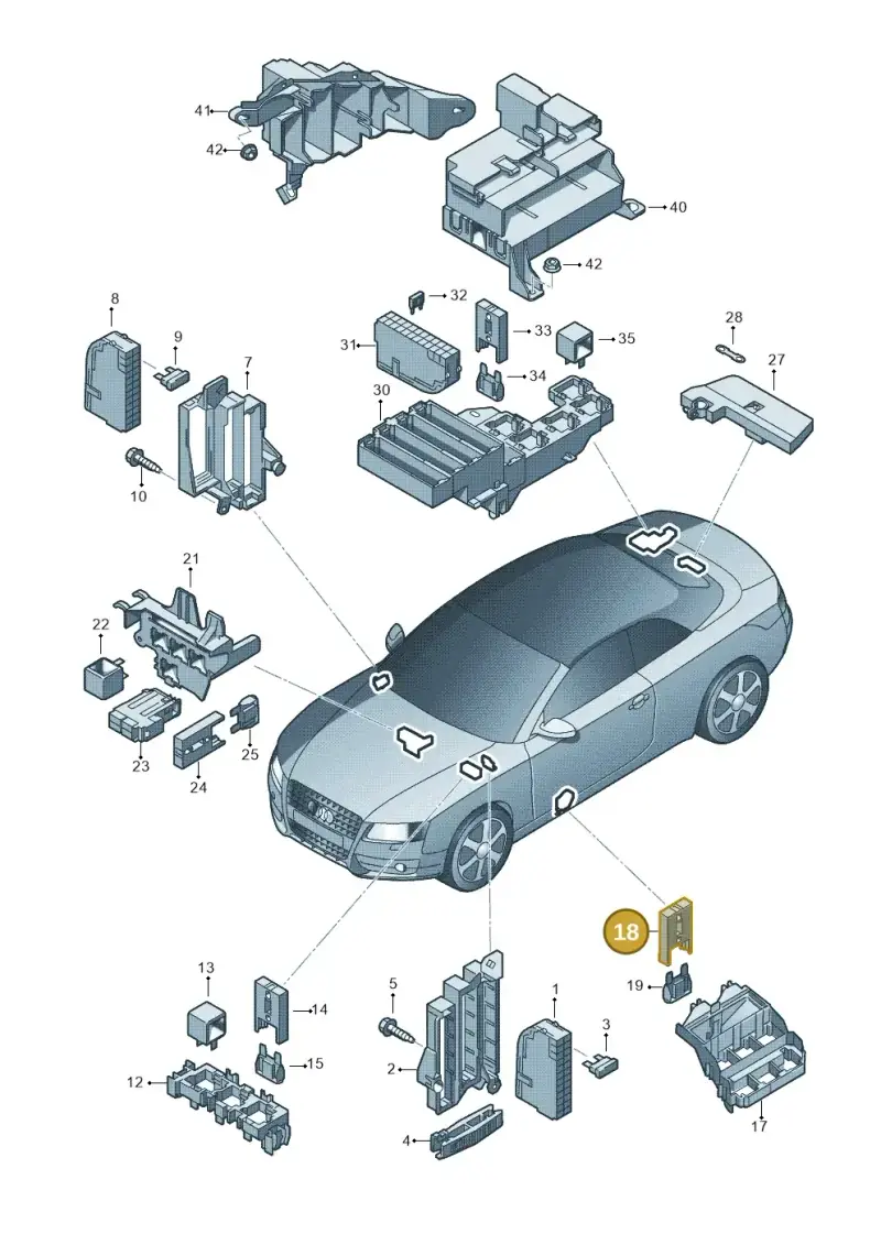 1J0937530 — Audi RS5 Cabrio (2012-2015) diagram 725937000, position 18
