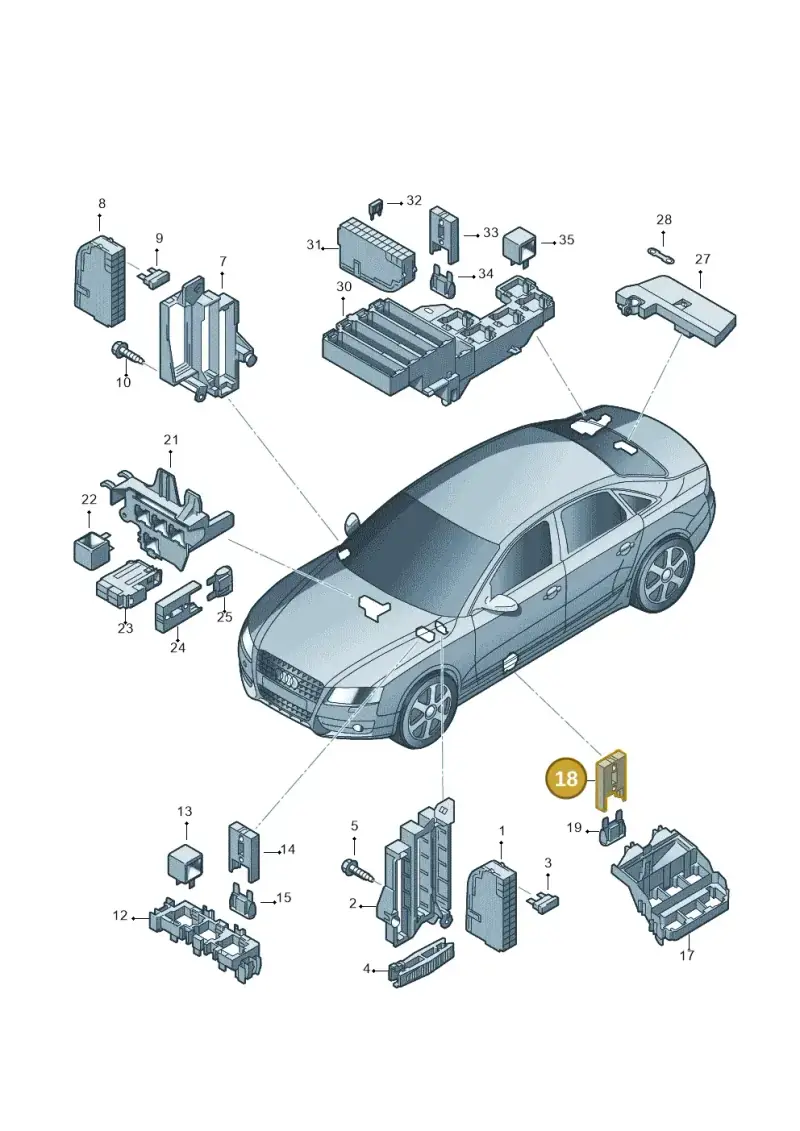 1J0937530 — Audi RS4 Av. qu. 4.2 (2012-2015) diagram 736937000, position 18